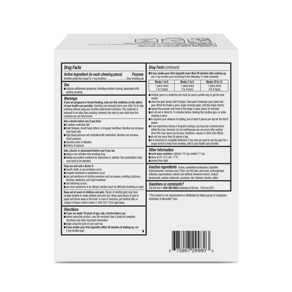 Cinnamon Gum 2mg 80ct