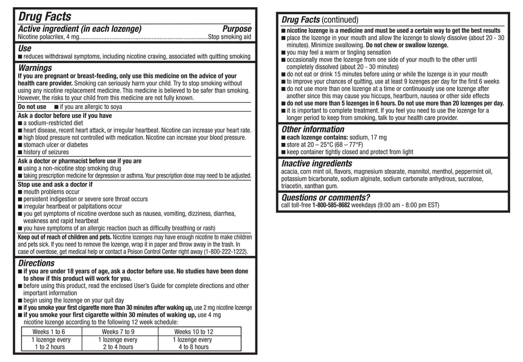 Mint Lozenge 4mg 72ct
