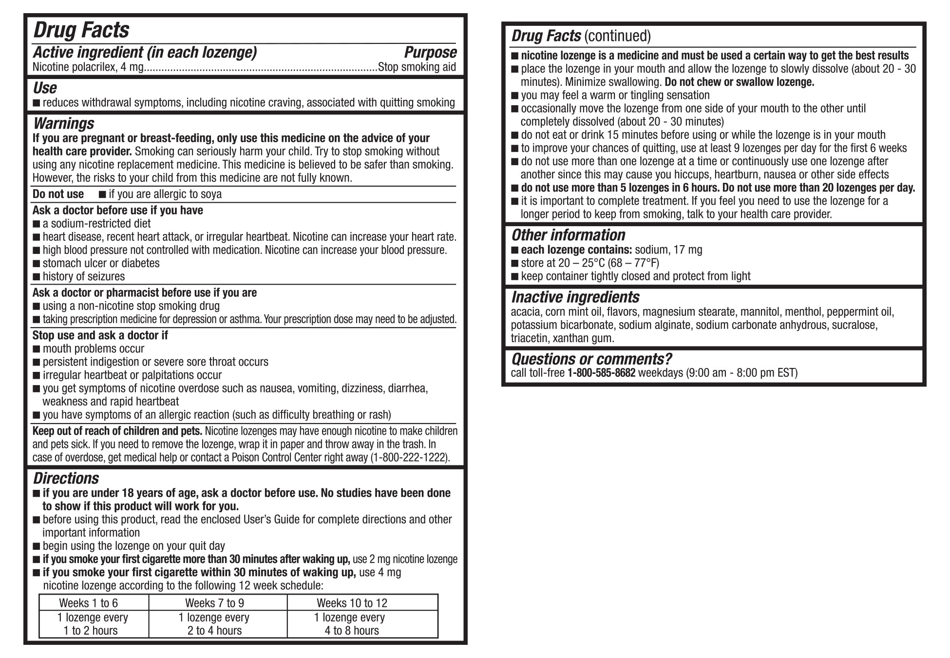 Mint Lozenge 4mg 72ct