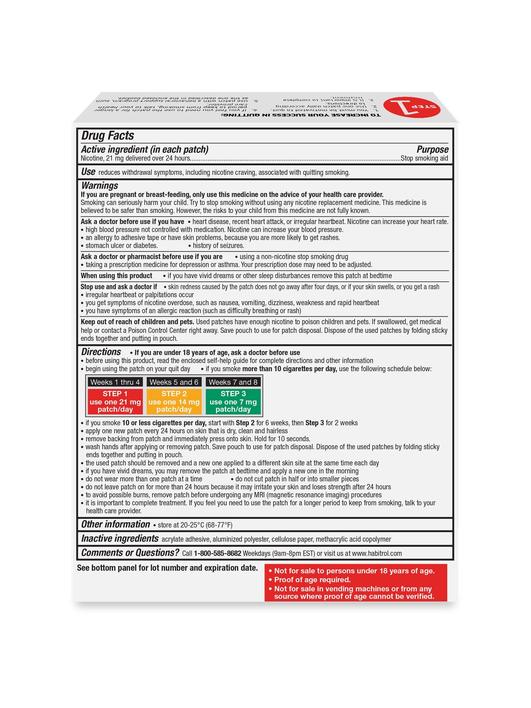 Step 1  Transdermal Patch 7ct