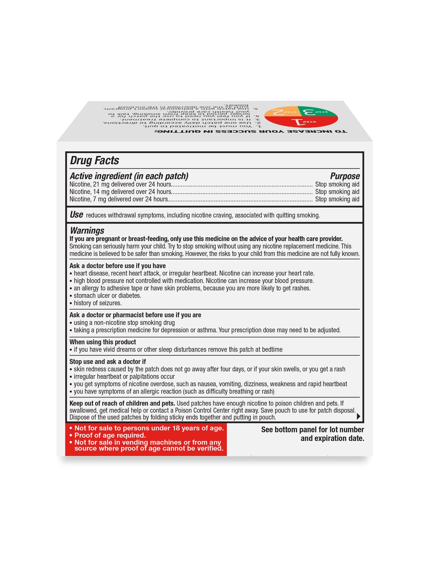 Step 1 2 and 3 Transdermal Patch Kit 56ct